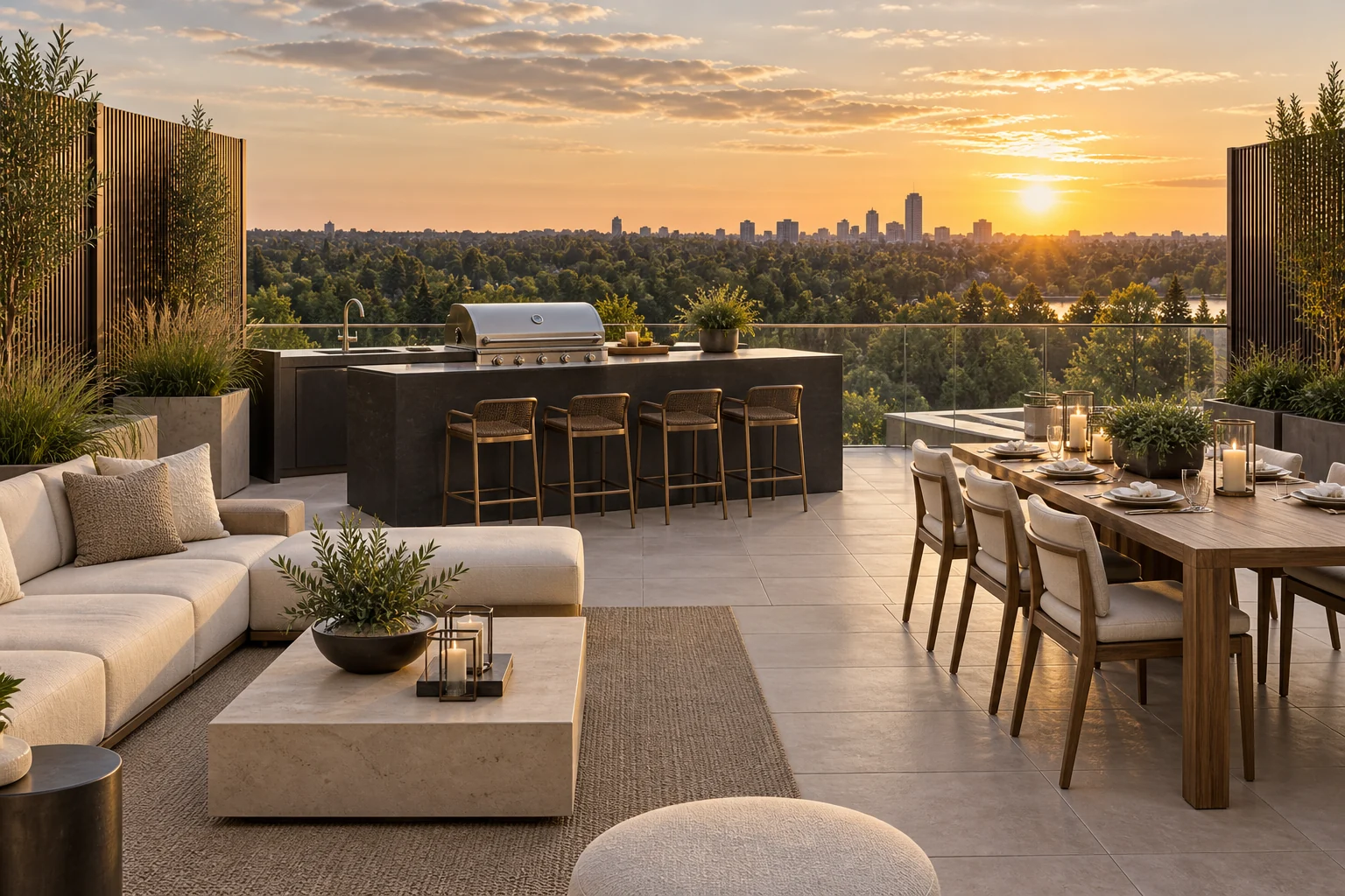 Terrace / Dinner under the sky — original AI-generated design concept