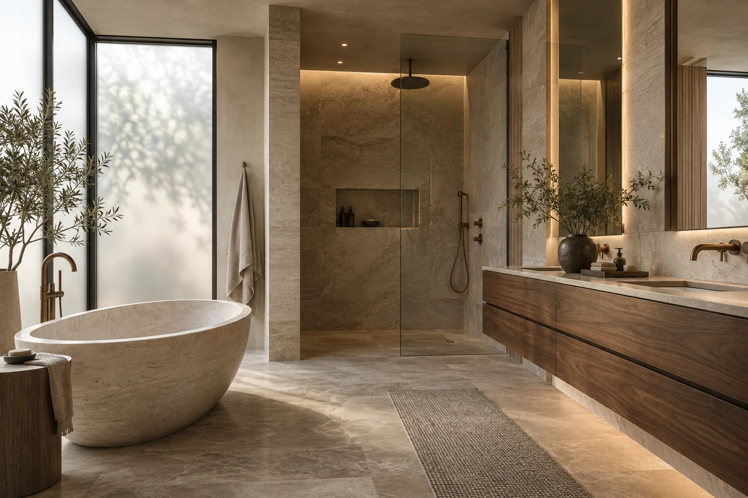 Bath / The private spa — original AI-generated design concept