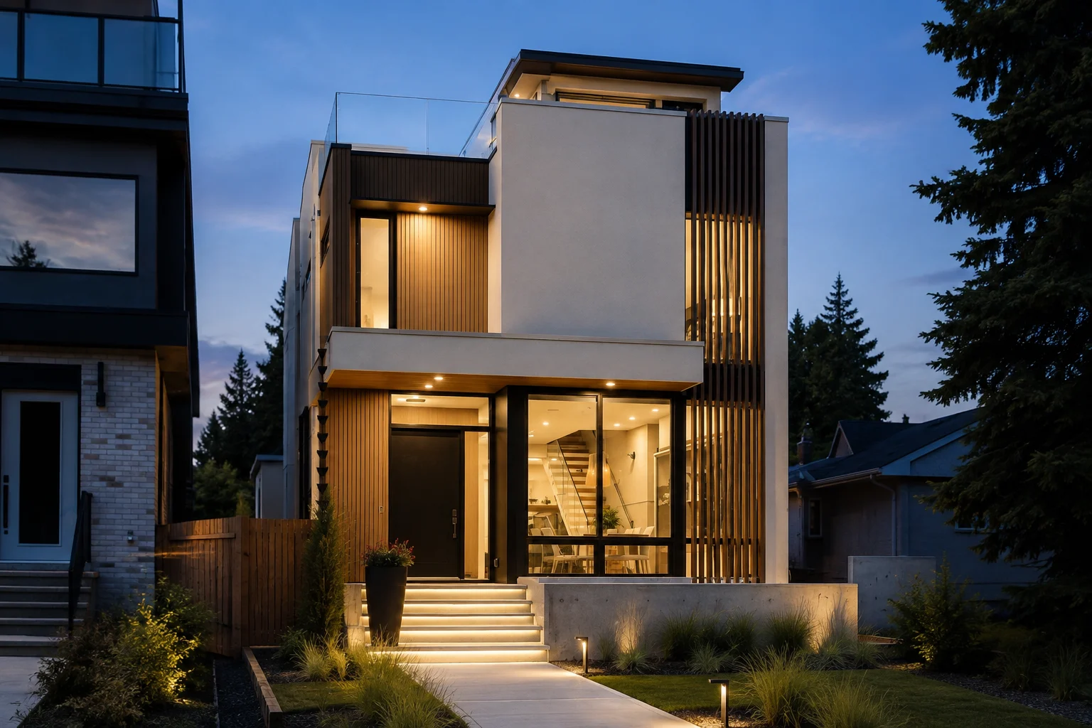 Urban Terrace Residence — generated design visualization, not completion photography